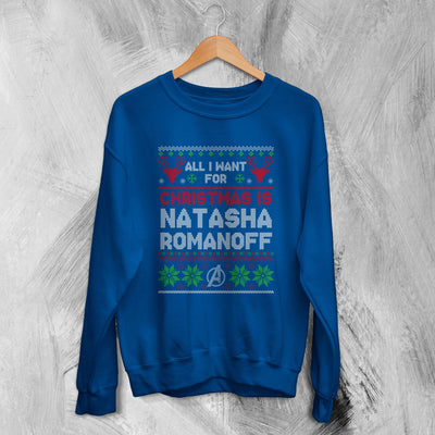 The Avengers Ugly Christmas Sweatshirt Natasha Romanoff Sweater Gift For Christmas - WorldWideShirt