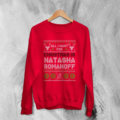 The Avengers Ugly Christmas Sweatshirt Natasha Romanoff Sweater Gift For Christmas - WorldWideShirt