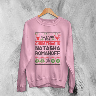 The Avengers Ugly Christmas Sweatshirt Natasha Romanoff Sweater Gift For Christmas - WorldWideShirt