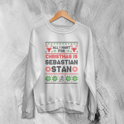 The Avengers Ugly Christmas Sweatshirt Sebastian Stan Sweater Gift For Christmas - WorldWideShirt