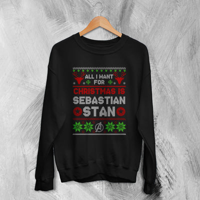 The Avengers Ugly Christmas Sweatshirt Sebastian Stan Sweater Gift For Christmas - WorldWideShirt