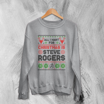 The Avengers Ugly Christmas Sweatshirt Steve Rogers Sweater Gift For Christmas - WorldWideShirt