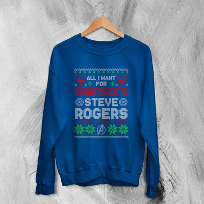 The Avengers Ugly Christmas Sweatshirt Steve Rogers Sweater Gift For Christmas - WorldWideShirt