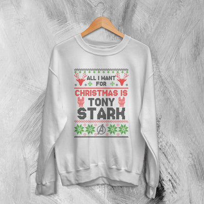 The Avengers Ugly Christmas Sweatshirt Tony Stark Sweater Gift For Christmas - WorldWideShirt