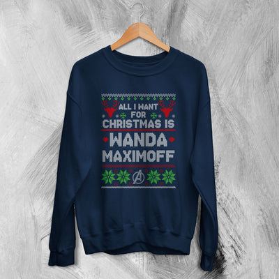 The Avengers Ugly Christmas Sweatshirt Wanda Maximoff Sweater Gift For Christmas - WorldWideShirt