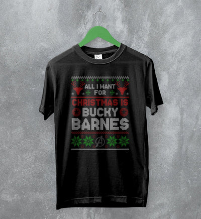 The Avengers Ugly Christmas T-Shirt Bucky Barnes Shirt Gift For Christmas - WorldWideShirt