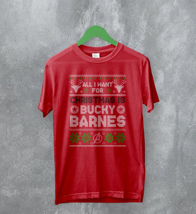 The Avengers Ugly Christmas T-Shirt Bucky Barnes Shirt Gift For Christmas - WorldWideShirt