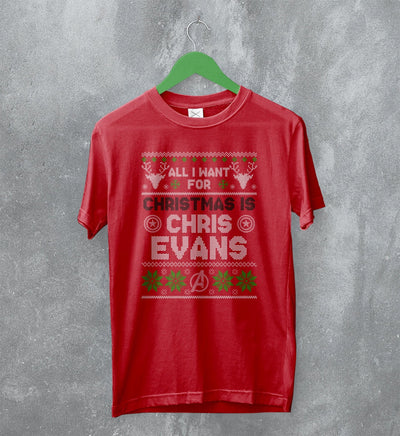 The Avengers Ugly Christmas T-Shirt Chris Evans Shirt Gift For Christmas - WorldWideShirt