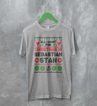 The Avengers Ugly Christmas T-Shirt Sebastian Stan Shirt Gift For Christmas - WorldWideShirt