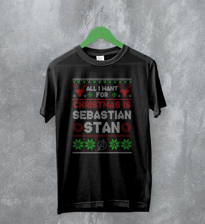 The Avengers Ugly Christmas T-Shirt Sebastian Stan Shirt Gift For Christmas - WorldWideShirt