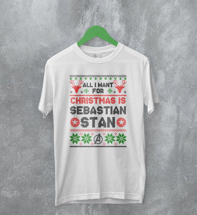 The Avengers Ugly Christmas T-Shirt Sebastian Stan Shirt Gift For Christmas - WorldWideShirt