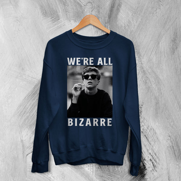 The Breakfast Club Sweatshirt We're All Bizarre Crewneck Emilio Estevez Movie Shirt - Navy Blue - WorldWideShirt