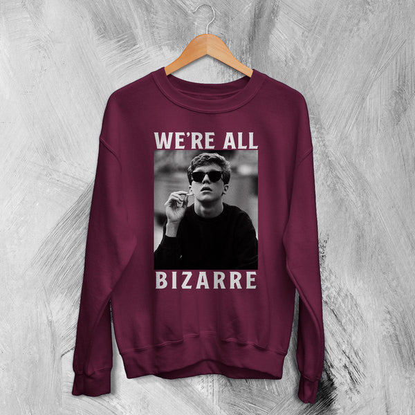 The Breakfast Club Sweatshirt We're All Bizarre Crewneck Emilio Estevez Movie Shirt - Red Maroon - WorldWideShirt