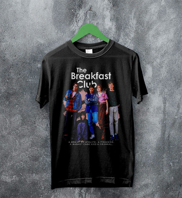 The Breakfast Club T-Shirt Art Movie Poster Shirt Comedy Drama Merch - Black - WorldWideShirt