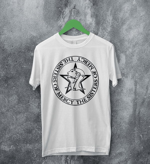 The Sisters of Mercy Logo T-Shirt Gothic Rock Sisters of Mercy Shirt Punk Tee - White - WorldWideShirt