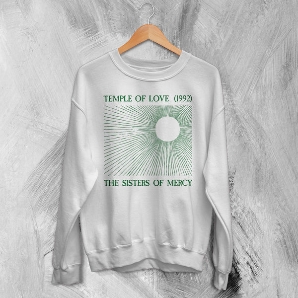 The Sisters of Mercy Sweatshirt Temple of Love Shirt 90s Sisters of Mercy Crewneck - White - WorldWideShirt