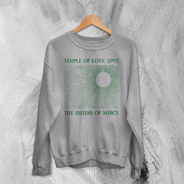 The Sisters of Mercy Sweatshirt Temple of Love Shirt 90s Sisters of Mercy Crewneck - Sport Grey - WorldWideShirt