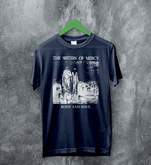 The Sisters of Mercy T-Shirt Body And Soul Sisters of Mercy Shirt Rock Punk Tee - Navy Blue - WorldWideShirt