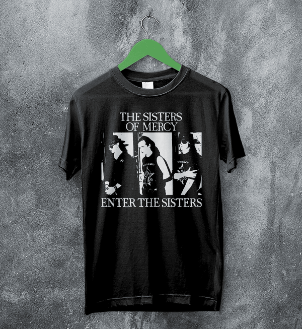 The Sisters of Mercy T-Shirt Gothic Enter The Sisters Shirt Punk Rock Tee - Black - WorldWideShirt