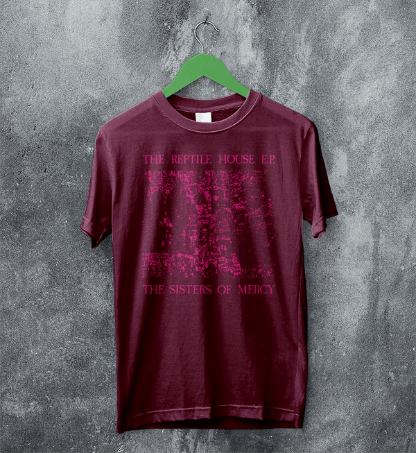 The Sisters of Mercy T-Shirt The Reptile House Shirt Punk Rock Music Tee - Red Maroon - WorldWideShirt