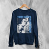 Tom Waits Rain Dogs Sweatshirt 80s Album Tom Waits Shirt Vintage Music Crewneck - Navy Blue - WorldWideShirt