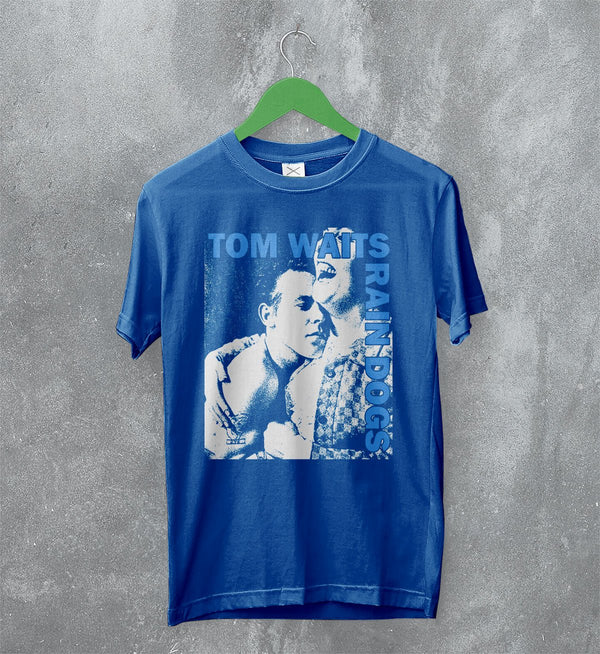 Tom Waits Rain Dogs T-Shirt 80s Album Tom Waits Shirt Vintage Music Merch - Royal Blue - WorldWideShirt