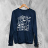 Tom Waits Sweatshirt Legend Composer and Songwriter Shirt Folk Music Merch - Navy Blue - WorldWideShirt