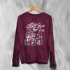 Tom Waits Sweatshirt Legend Composer and Songwriter Shirt Folk Music Merch - Red Maroon - WorldWideShirt
