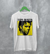 Tom Waits T-Shirt Jazz Rock Shirt Tom Waits American Music Merch - White - WorldWideShirt