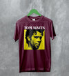 Tom Waits T-Shirt Jazz Rock Shirt Tom Waits American Music Merch - Red Maroon - WorldWideShirt