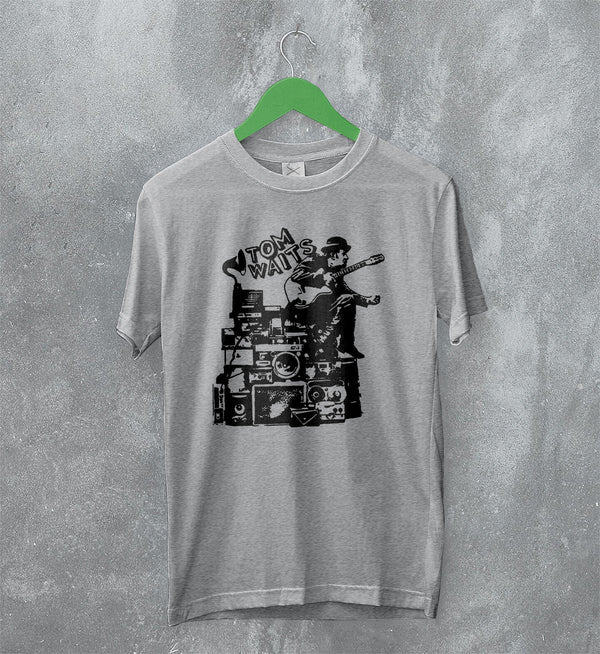 Tom Waits T-Shirt Legend Composer and Songwriter Shirt Folk Music Merch - Sport Grey - WorldWideShirt