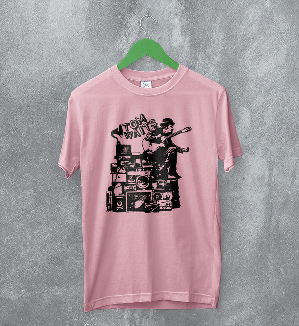 Tom Waits T-Shirt Legend Composer and Songwriter Shirt Folk Music Merch - Light Pink - WorldWideShirt