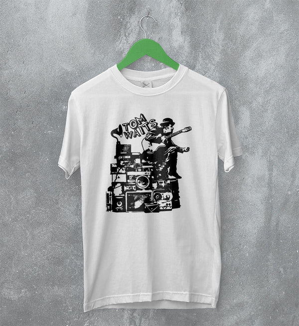 Tom Waits T-Shirt Legend Composer and Songwriter Shirt Folk Music Merch - White - WorldWideShirt