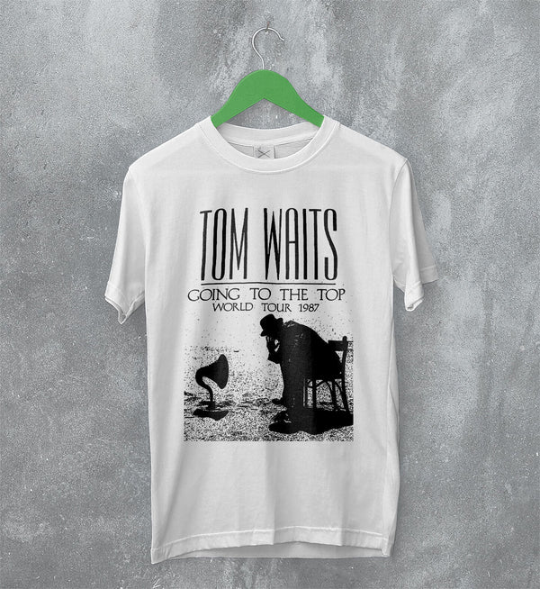Tom Waits T-Shirt Tour Concert Shirt Vintage Music World Tour 1987 Merch - White - WorldWideShirt