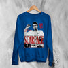Tony Montana Sweatshirt Scarface Movie Shirt Tony Montana Scarface Crewneck - Royal Blue - WorldWideShirt