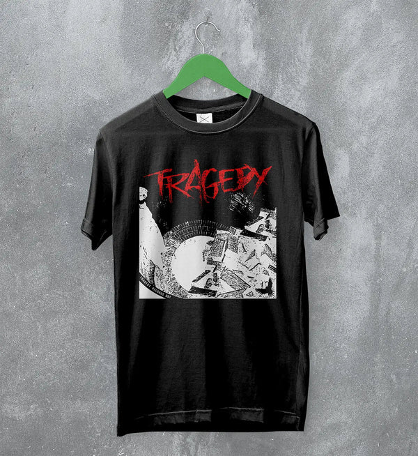 Tragedy Band T-Shirt Vintage Grunge Tragedy Shirt Crust Punk Music Merch - Black - WorldWideShirt