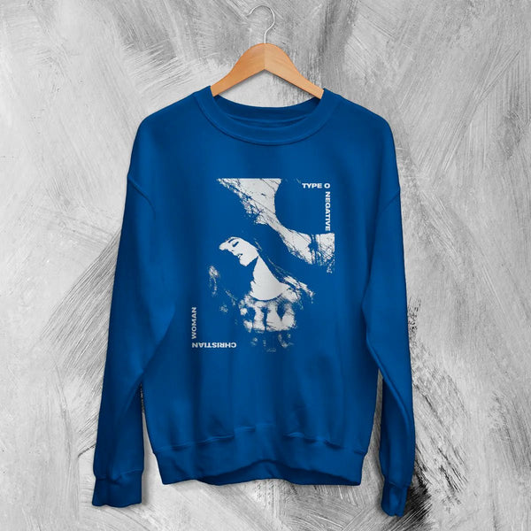 Type O Negative Christian Woman Sweatshirt Bloody Kisses Type O Negative Shirt - Royal Blue - WorldWideShirt
