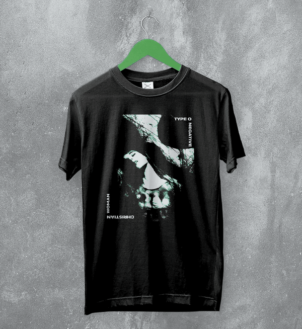 Type O Negative Christian Woman T-Shirt Bloody Kisses Type O Negative Shirt - Black - WorldWideShirt