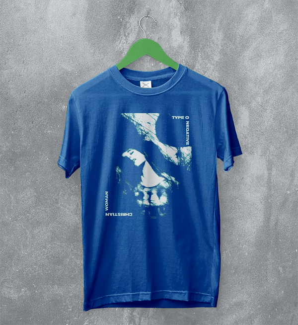 Type O Negative Christian Woman T-Shirt Bloody Kisses Type O Negative Shirt - Royal Blue - WorldWideShirt