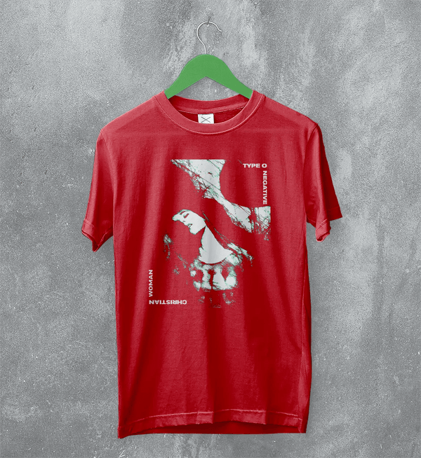 Type O Negative Christian Woman T-Shirt Bloody Kisses Type O Negative Shirt - Red - WorldWideShirt