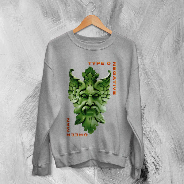Type O Negative Green Man Sweatshirt Gothic Type O Negative Shirt Music Metal Band - Sport Grey - WorldWideShirt