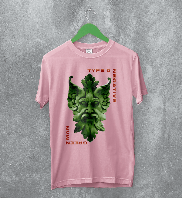 Type O Negative Green Man T-Shirt Gothic Type O Negative Shirt Music Metal Band - Light Pink - WorldWideShirt