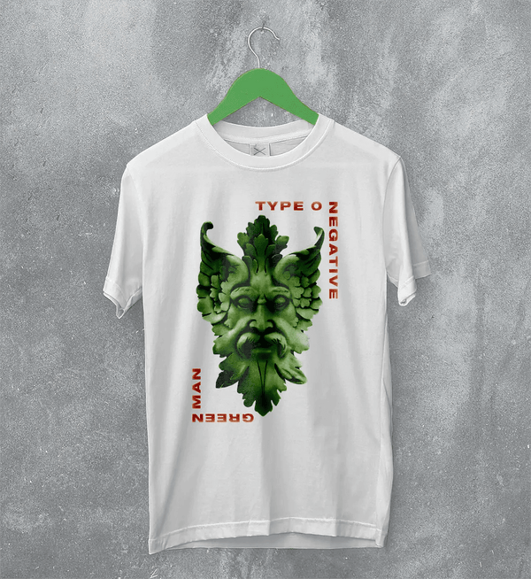 Type O Negative Green Man T-Shirt Gothic Type O Negative Shirt Music Metal Band - White - WorldWideShirt