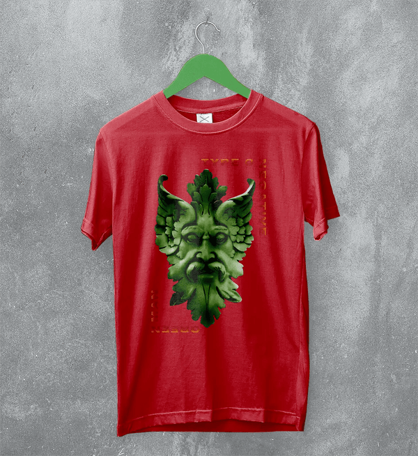 Type O Negative Green Man T-Shirt Gothic Type O Negative Shirt Music Metal Band - Red - WorldWideShirt