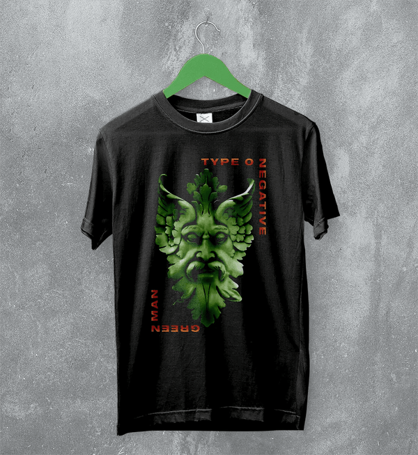 Type O Negative Green Man T-Shirt Gothic Type O Negative Shirt Music Metal Band - Black - WorldWideShirt