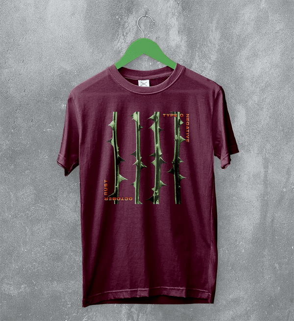 Type O Negative October Rust T-Shirt 90s Album Music Type O Negative Shirt - Red Maroon - WorldWideShirt