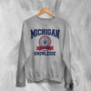 University of Michigan Sweatshirt Great Lakes Shirt Knowledge Michigan University - Sport Grey - WorldWideShirt