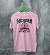 University of Michigan T-shirt Great Lakes Shirt Knowledge Michigan University - Light Pink - WorldWideShirt