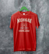 University of Michigan T-shirt Great Lakes Shirt Knowledge Michigan University - Red - WorldWideShirt