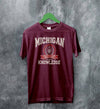 University of Michigan T-shirt Great Lakes Shirt Knowledge Michigan University - Red Maroon - WorldWideShirt